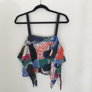 CMNC Woman Colourful Playful Party Crop Top Straps